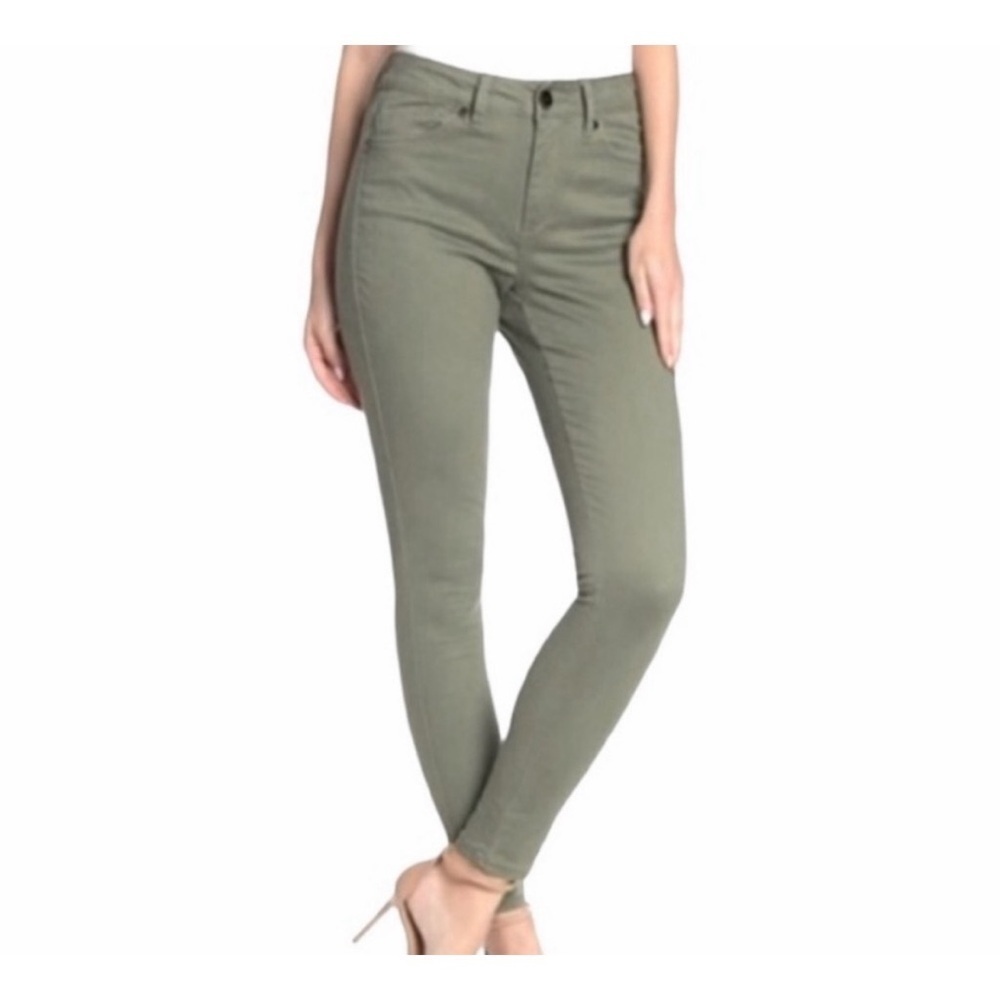 NWT Seven7 Skinny Jeans High-Rise Stretch Lichen Green-Olive Size 6